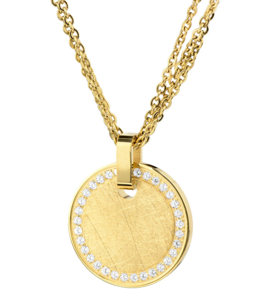 Ernstes Design, evia, komplett Collier, komplette Halskette Spiegelankerkette, Anhänger, AN1068, AK46C